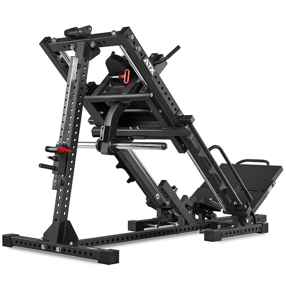 Leg Press / Hack Squat combo 4-i-1 700 kg kapasitet montert