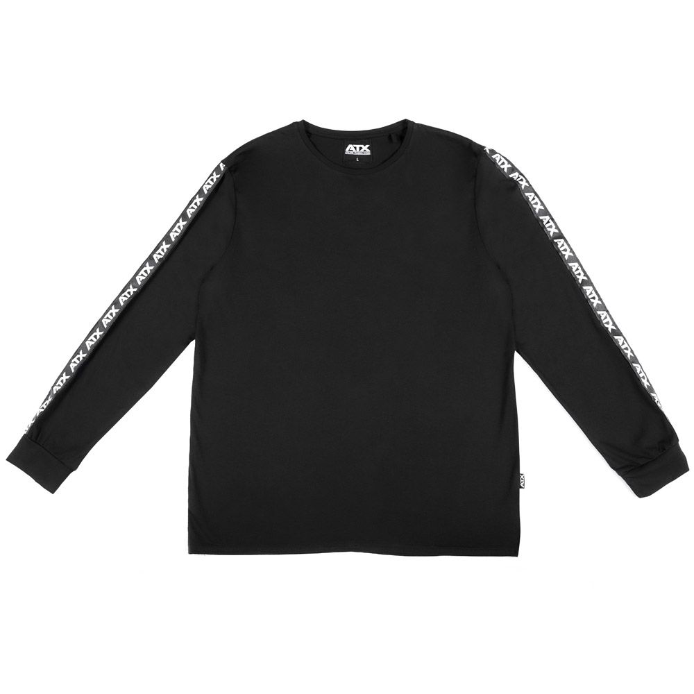 Longsleeve svart størrelse M, 100% bomull fra ATX forfra