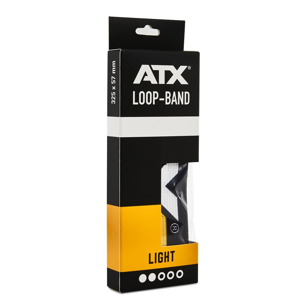 Loop Band motstandsbånd 5 nivåer lateks/polyester 32 cm montert på arm