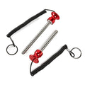 Magnetbolt aluminium 10 mm x 100/140 mm med spiralkabel forfra