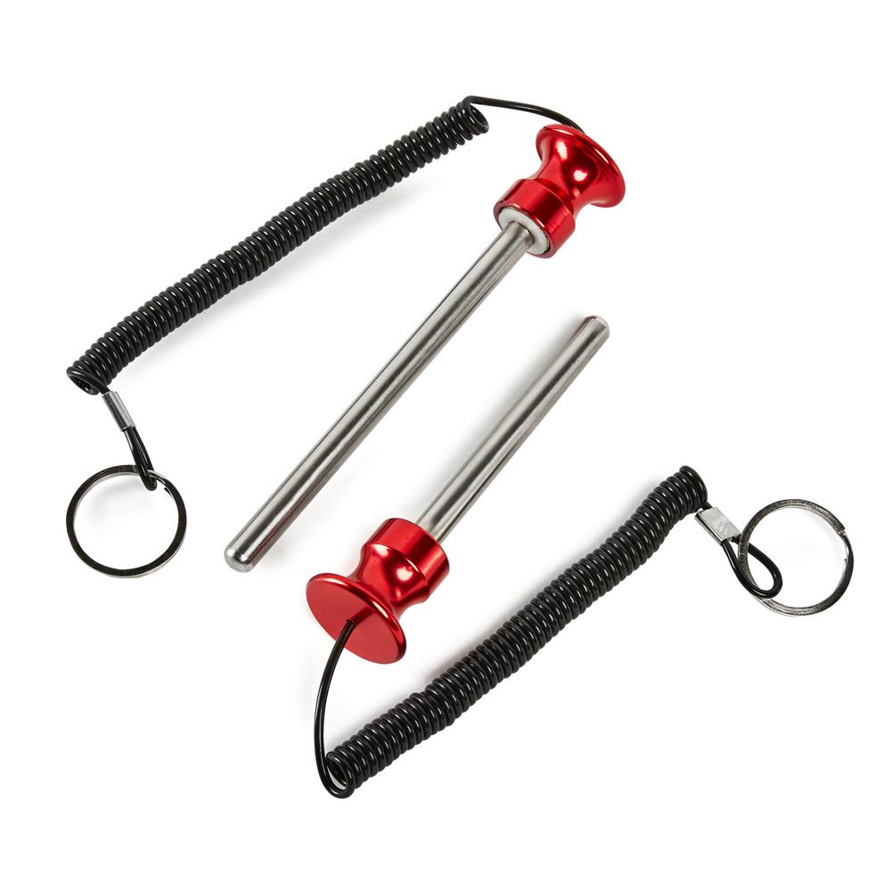 Magnetbolt aluminium 10 mm x 100/140 mm med spiralkabel forfra