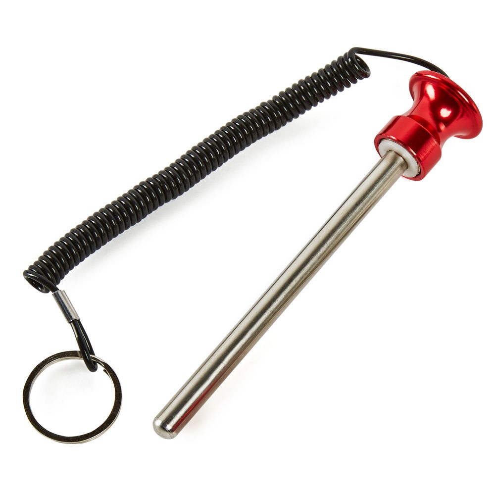 Magnetbolt aluminium 10 mm x 100/140 mm med spiralkabel bakside