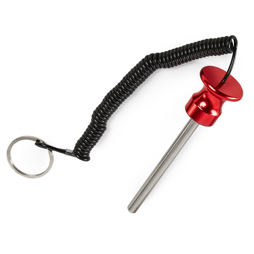 Magnetbolt aluminium 8 x 100 mm med spiralkabel forfra
