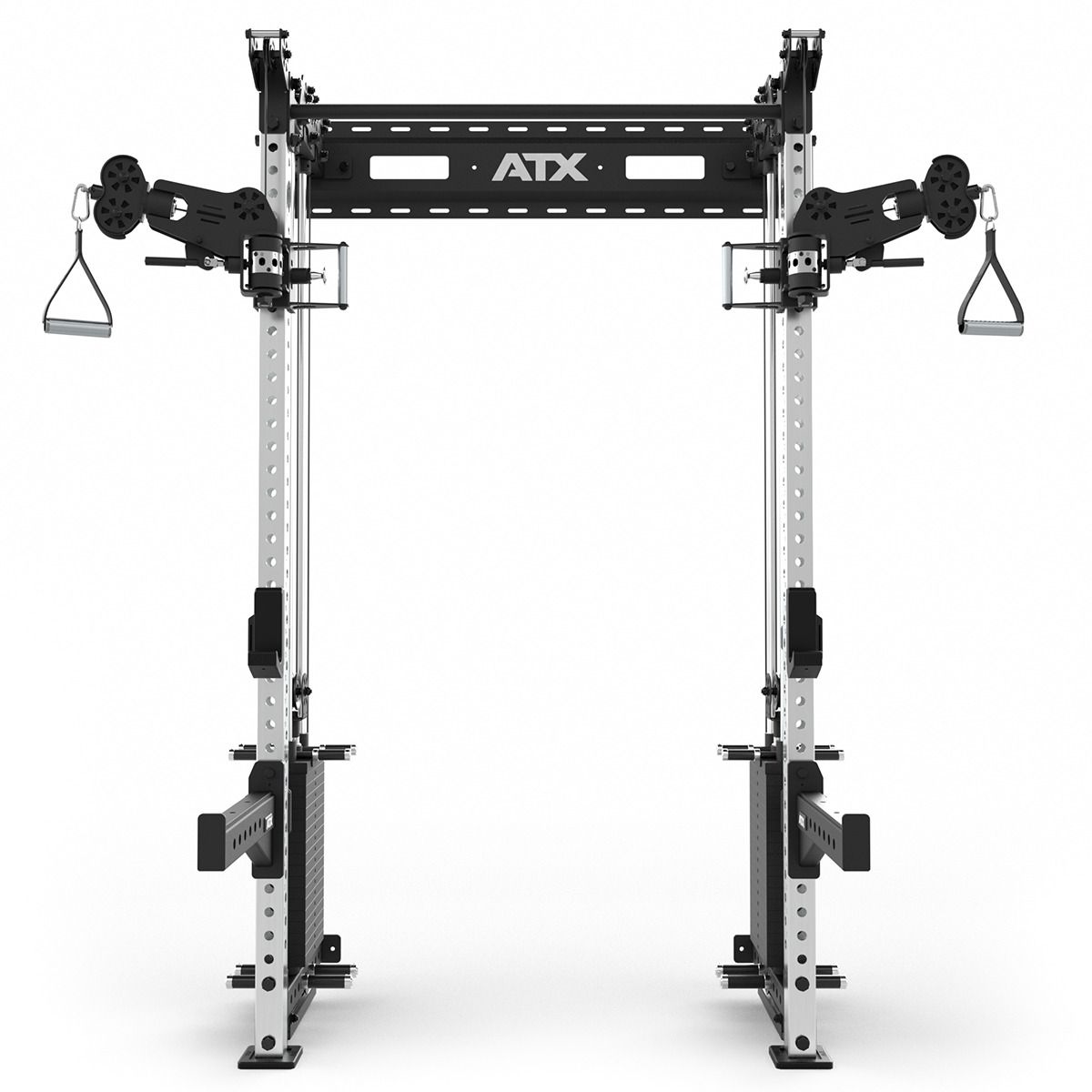 Montert Half Rack med kabelstasjon 2x90 kg vektblokk veggfeste i treningsrom