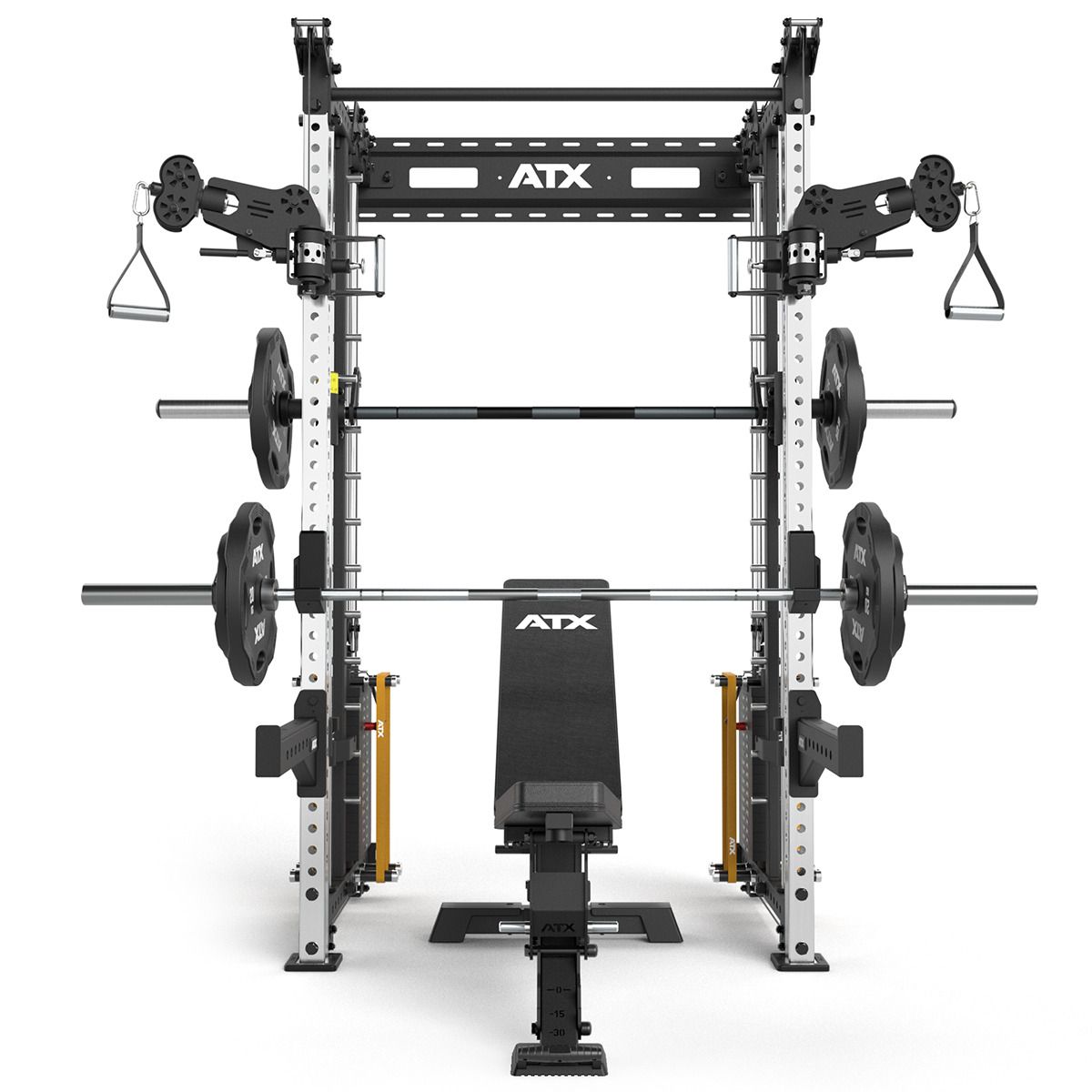 Montert Rack med kabelstasjon og Smith Machine