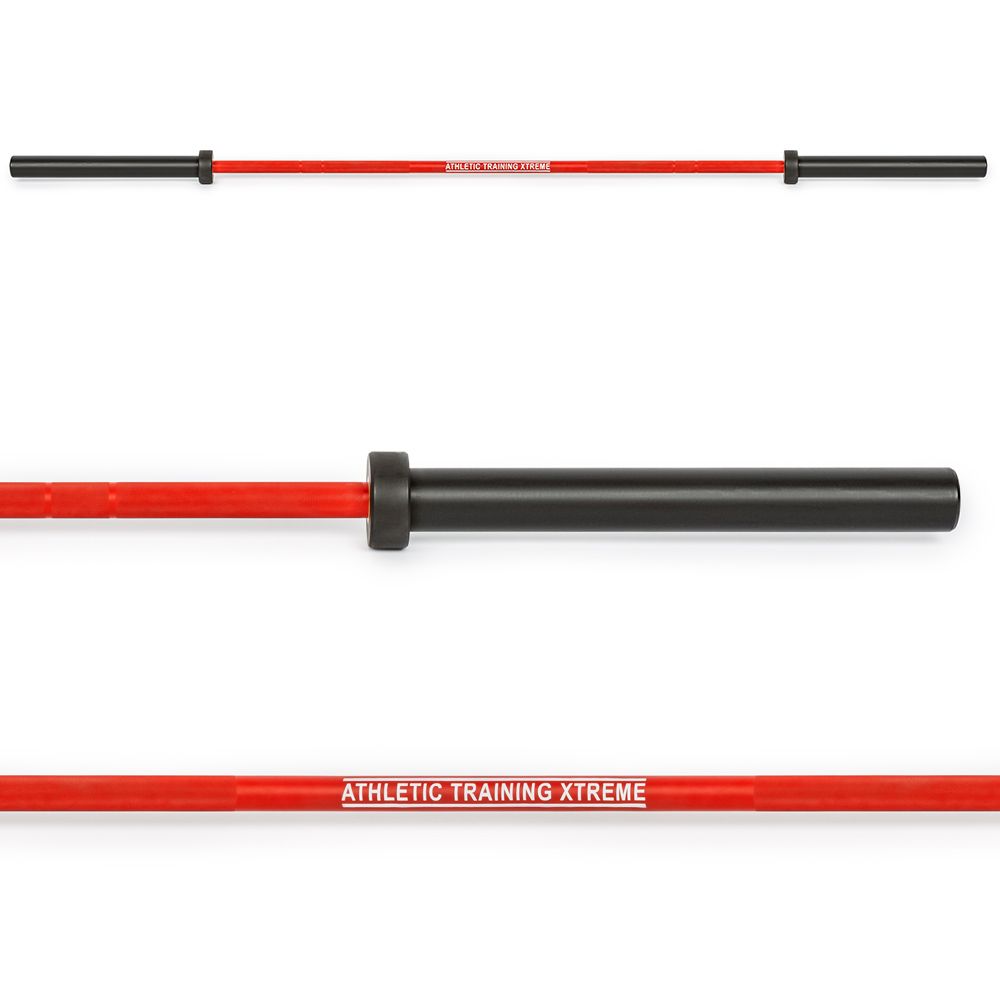 Multi Bar 20 kg Cerakote Fire Red 2200 mm B-vare detalj av grep
