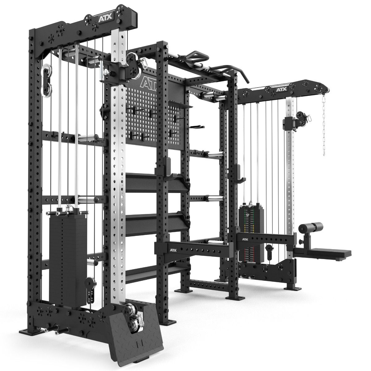 Montert Multi Cable Rack & Storage Station THE WALL 70x70 mm i treningsrom