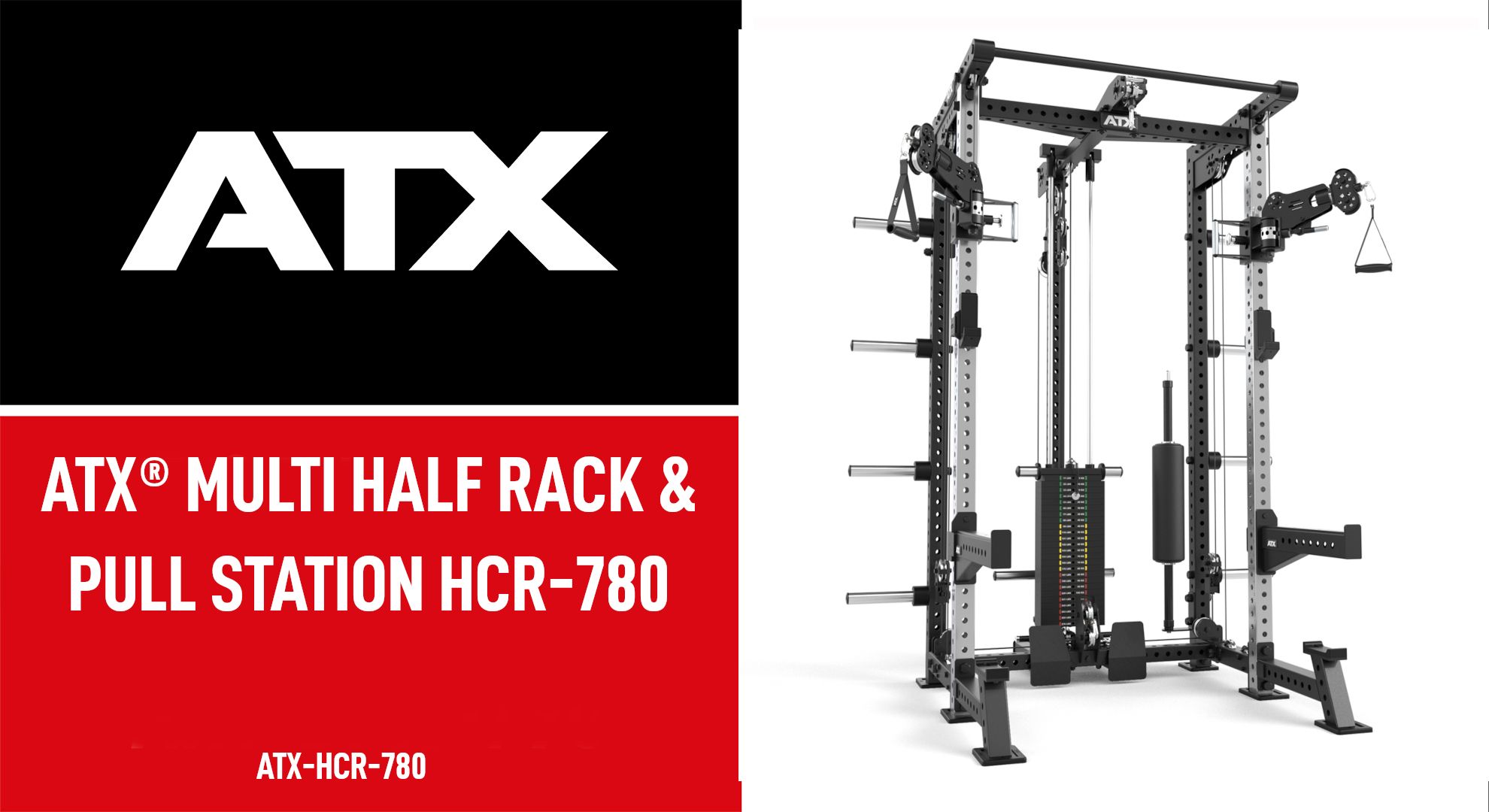 Detalj av Multi Half Rack & Pull Station 70x70mm 394 kg EN ramme