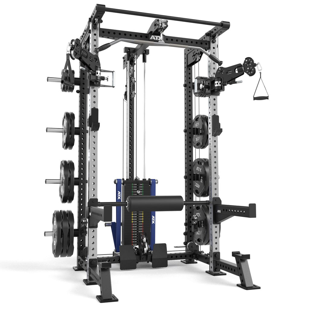 Multi Half Rack & Pull Station 70x70mm 394 kg EN montert i treningsrom