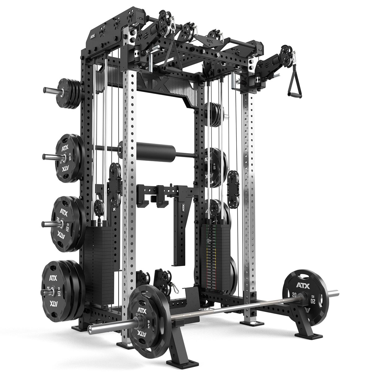 Multi Pull Rack 2.0 bakside med ramme og vekter