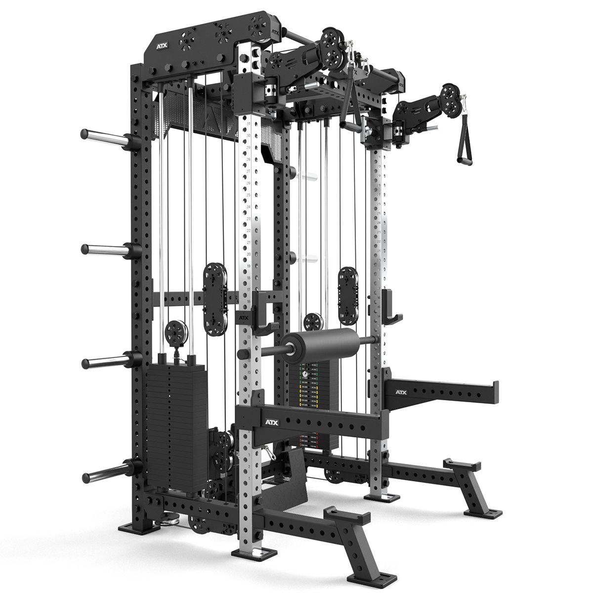 Montert Multi Pull Rack 2.0 med pinnevekter