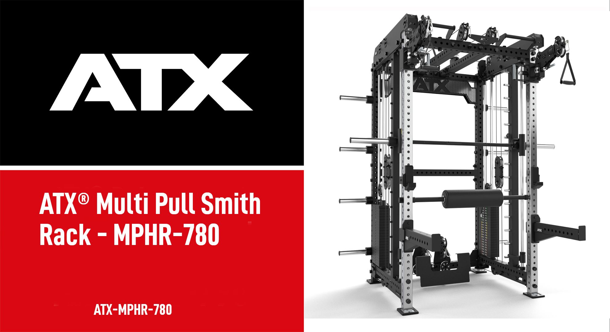 Detalj av Multi Pull Smith Rack MPHR-780 ramme