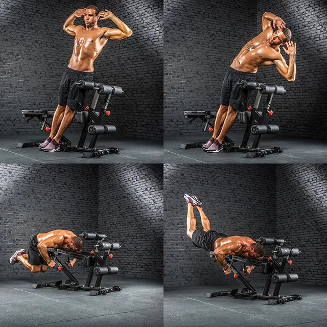 Multi torso trainer mage- og ryggtrener 200 kg kapasitet - ATX med vektstang