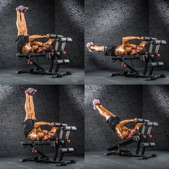 Multi torso trainer mage- og ryggtrener 200 kg kapasitet - ATX sett ovenfra