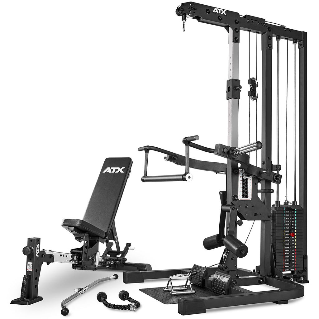 Multistasjon TripleX Gym med vektblokk EN 20957 detalj av vektblokk