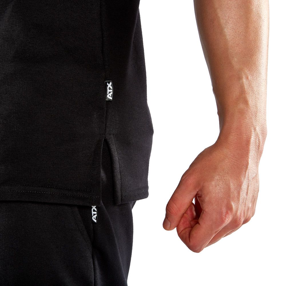 Muscle shirt svart 85 % bomull str. S-XL sideprofil