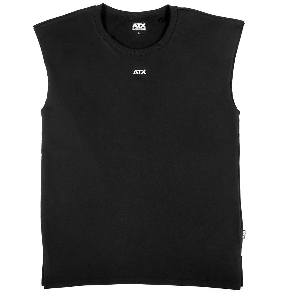 Muscle shirt svart størrelse L 85% bomull forfra