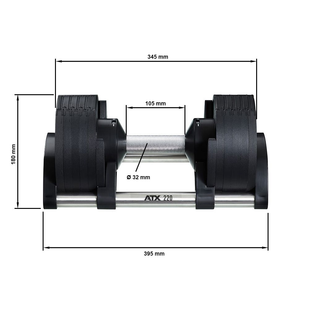 Nüobell® justerbare håndvekter 2-20 kg par ATX® Edition - NÜOBELL