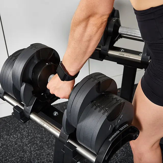 Nüobell justerbare håndvekter 2-32 kg stål ATX Edition nærbilde