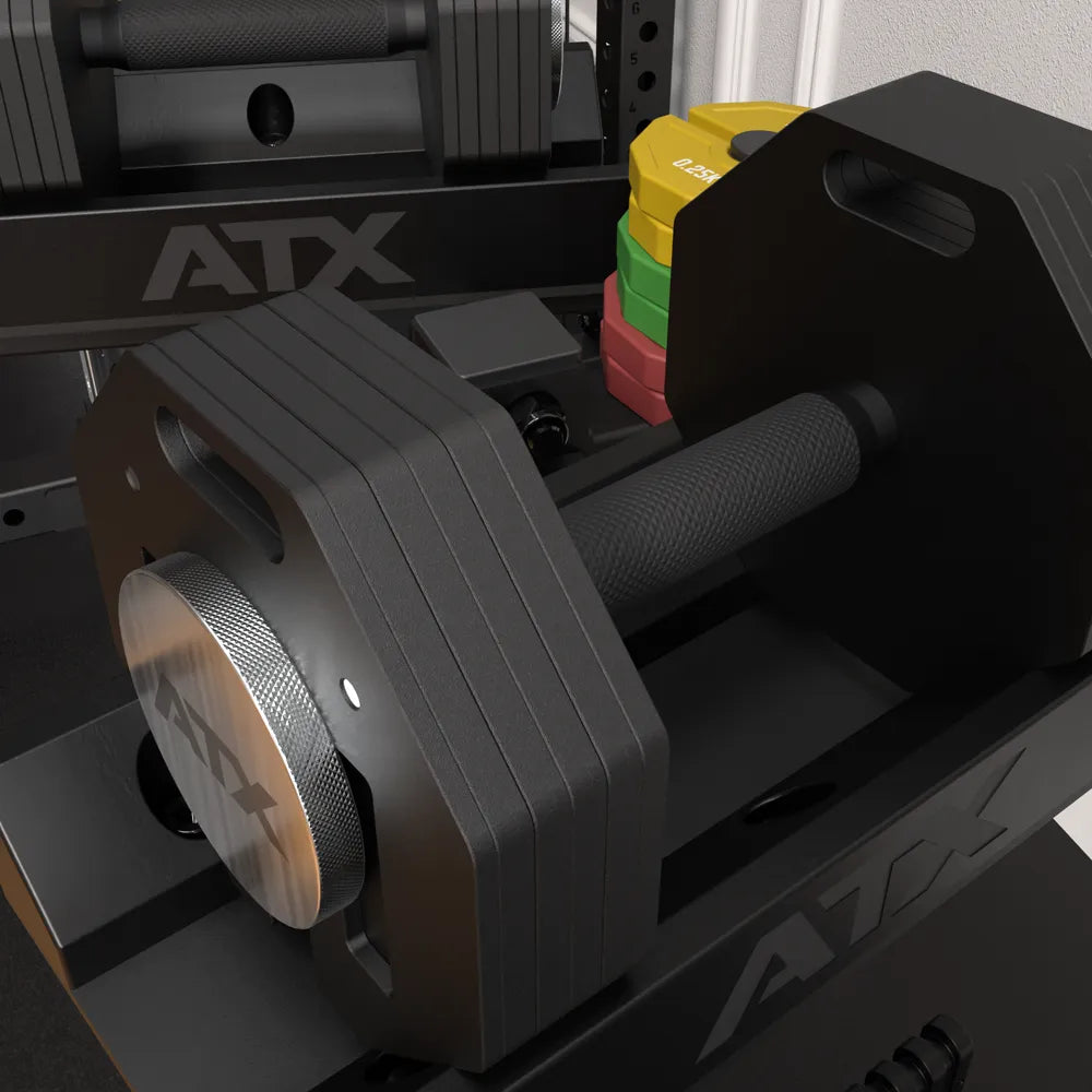 Octa Dumbbells justerbare håndvekter 2 x 24 kg grep og låsemekanisme