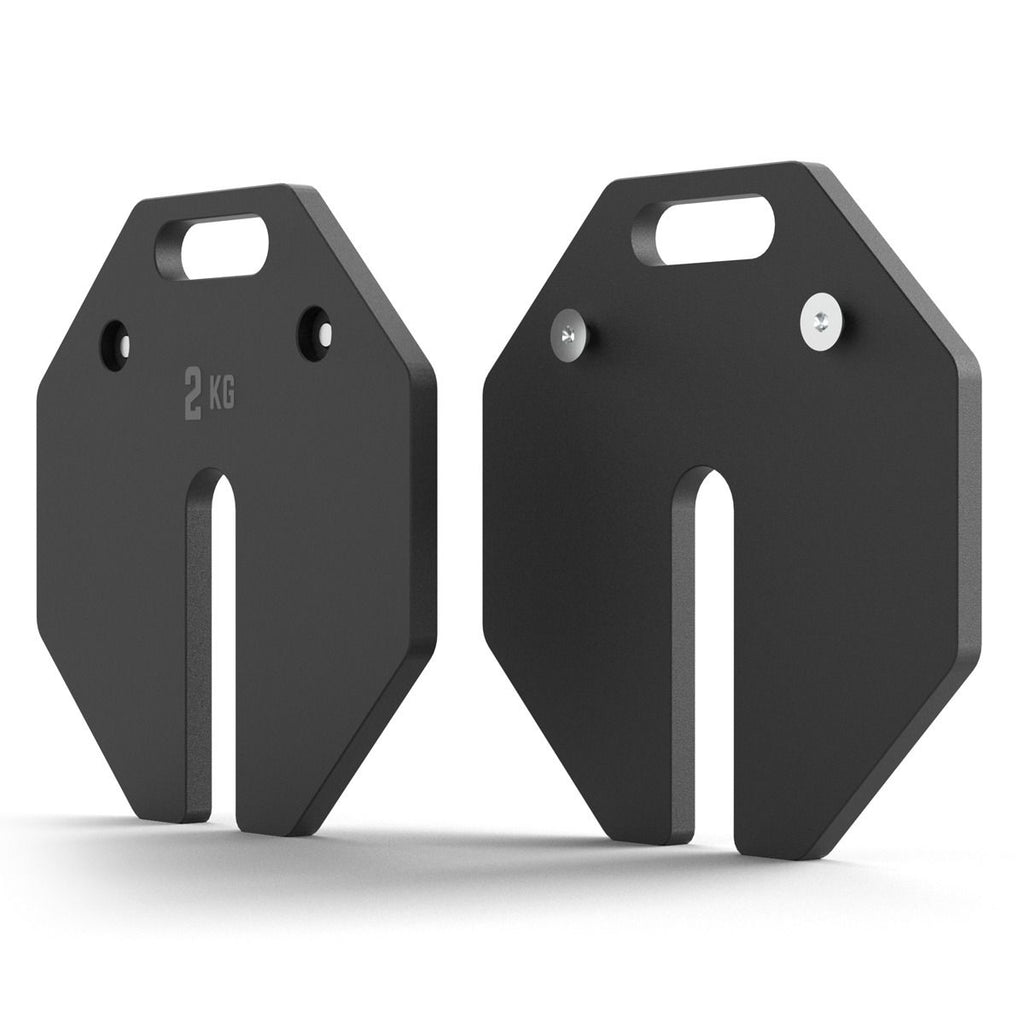 Octa vektskiver 2 x 2 kg helstål - ATX forfra