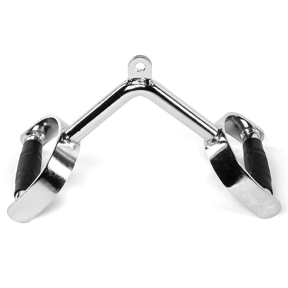 Parallellhåndtak 35 cm med ergonomiske gummigrep forkrommet bakside