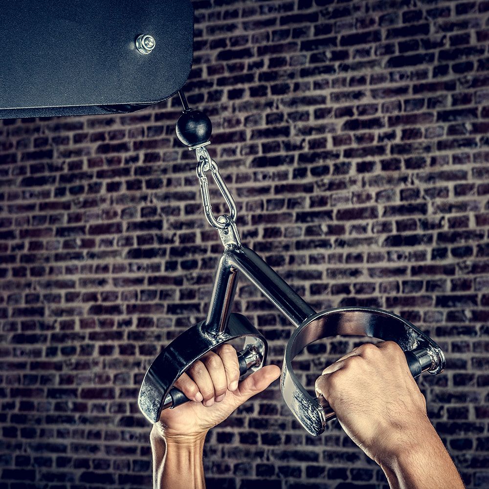 Detalj av Parallellhåndtak 35 cm med ergonomiske gummigrep forkrommet grep