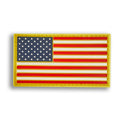 Patch USA 80x45 mm blå/hvit/rød/gull forfra