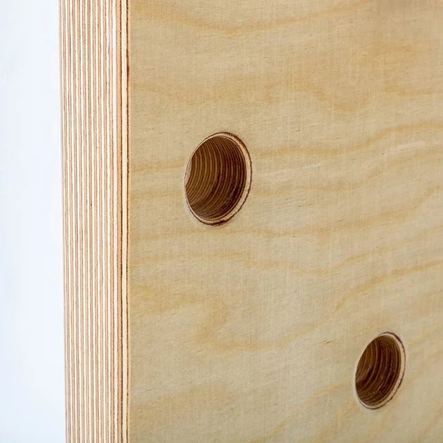 Pegboard klatrebrett 110 x 30 cm bøketre overflate