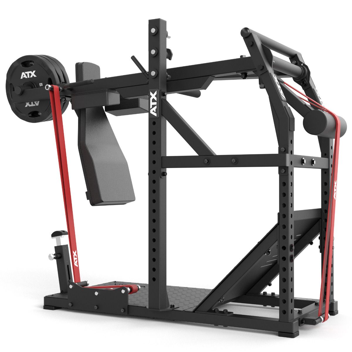Pendulum Squat knebøymaskin 400 kg kapasitet 164 kg montert