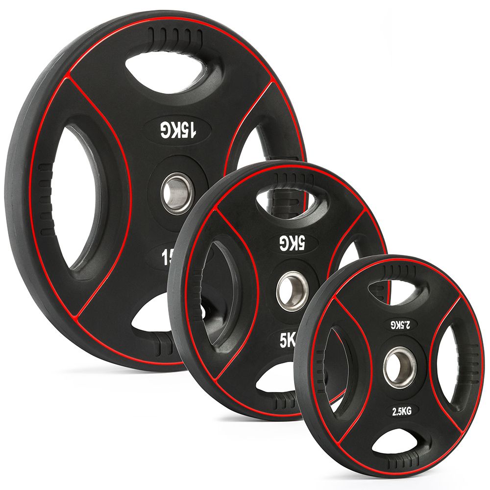 Polyuretan 4-grip vektskiver 30 mm 1,25 kg forfra