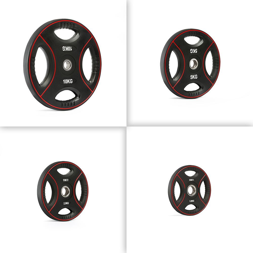 Polyuretan 4-grip vektskiver 30 mm 25 kg bakside