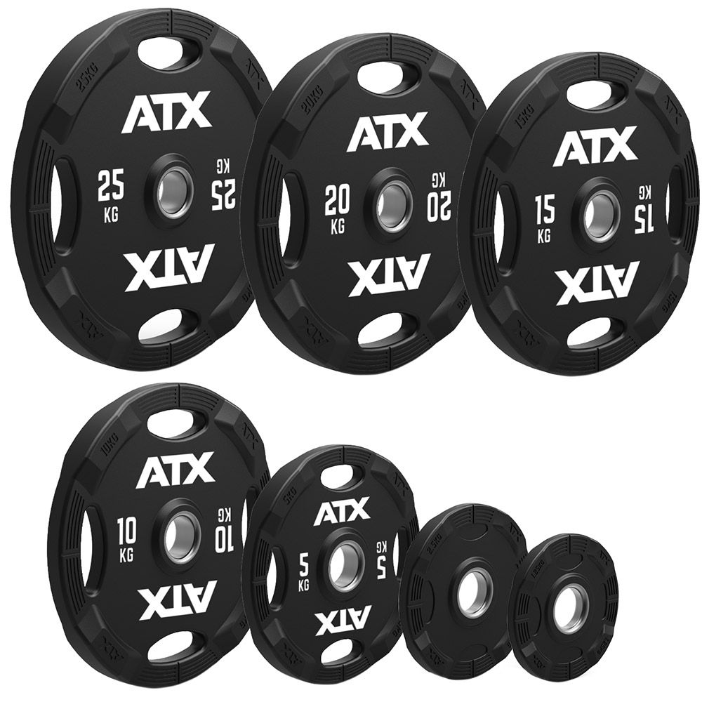 Polyuretan 4-Grip vektskiver 50 mm 1,25-25 kg bakside