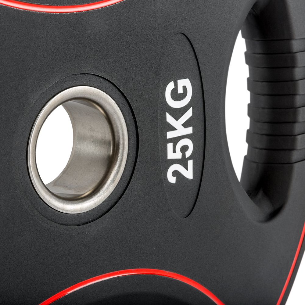 Polyuretan 4-grip vektskiver 50 mm montert på stang