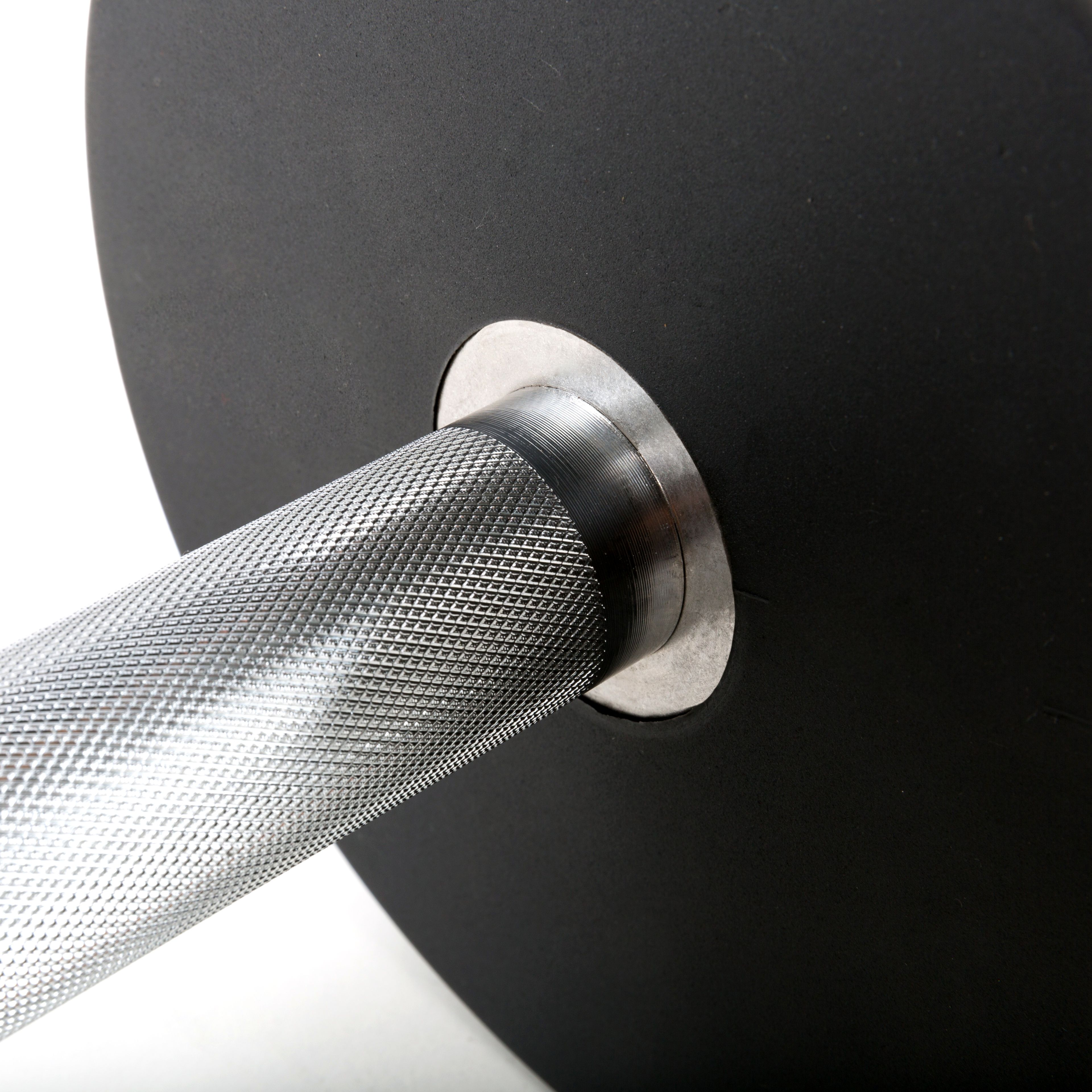 Polyuretan dumbbell kompaktsett 5–50 kg 32 mm grep detalj av grep