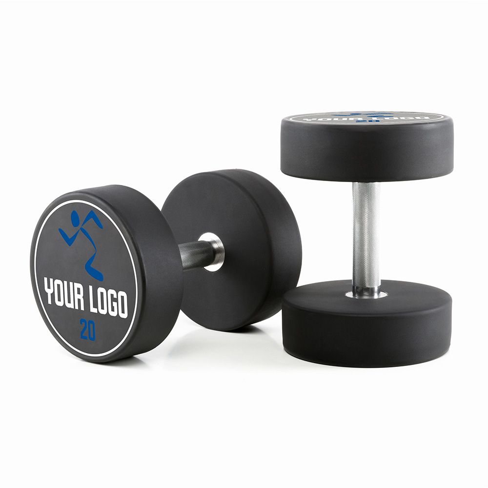 Polyuretan dumbbell-sett 5–20 kg med eget logo komplett sett
