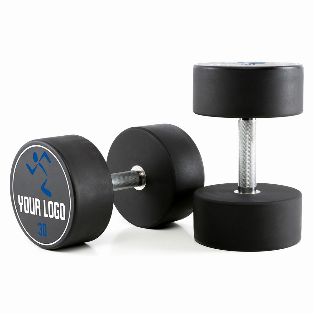 Polyuretan dumbbell-sett 5–50 kg med eget logo vektplate