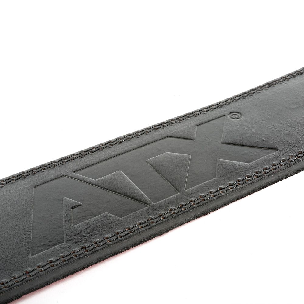 Power Belt Clip ekte skinn svart/rød størrelse M 98 cm montert