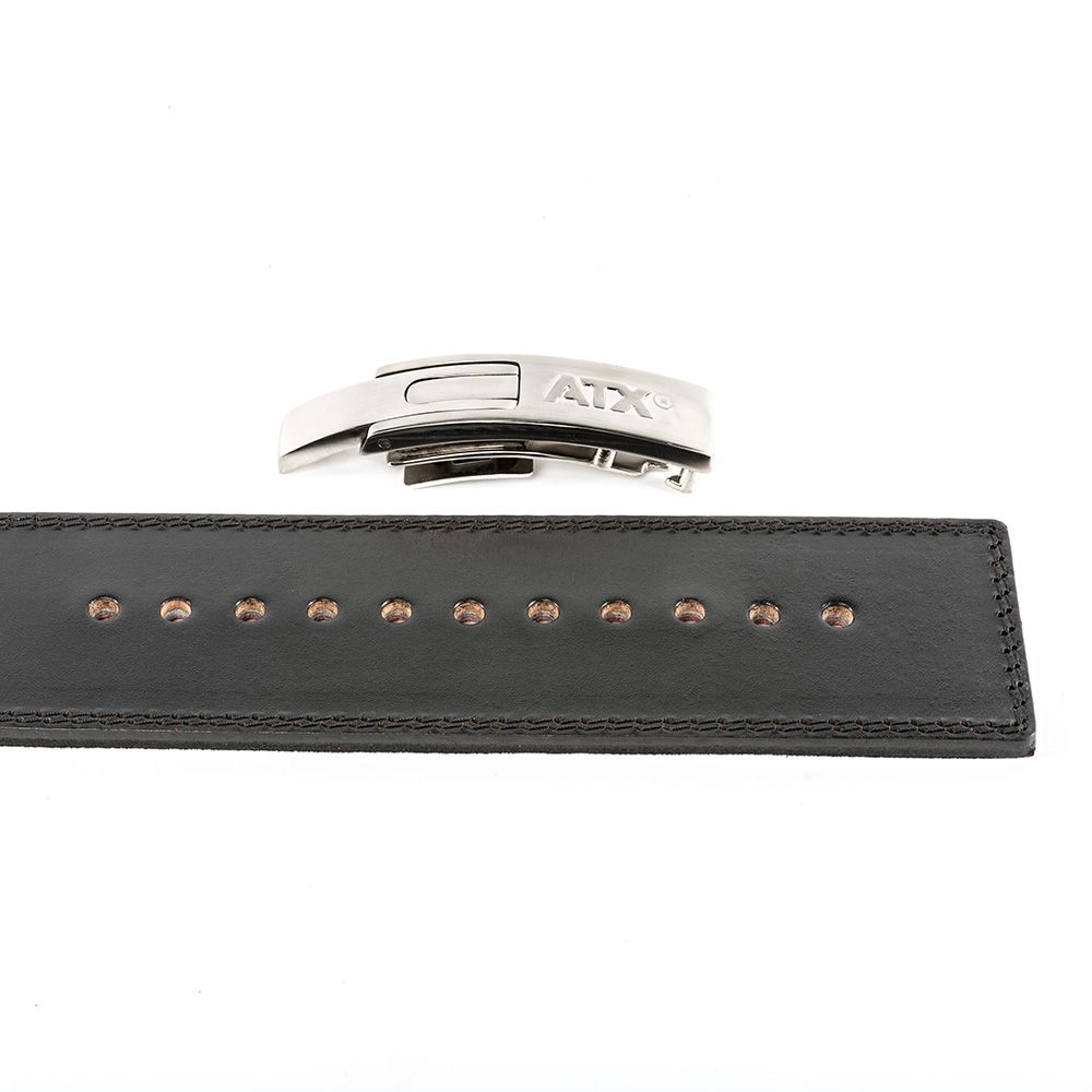 Power Belt Clip ekte skinn svart/rød størrelse S 88 cm detalj av spenne