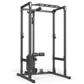 Power Rack 520 komplettstasjon med lat pulldown 100 kg forfra