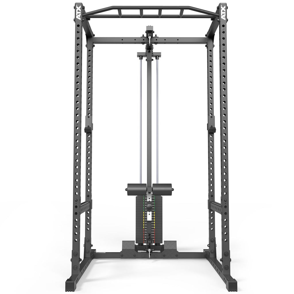 Power Rack 520 komplettstasjon med lat pulldown 100 kg montert