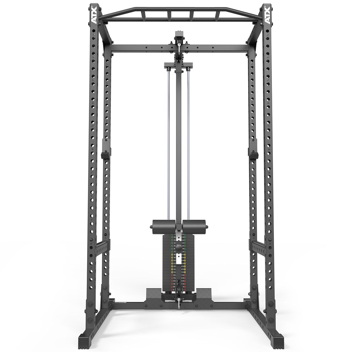 Power Rack 520 komplettstasjon med lat pulldown 100 kg montert