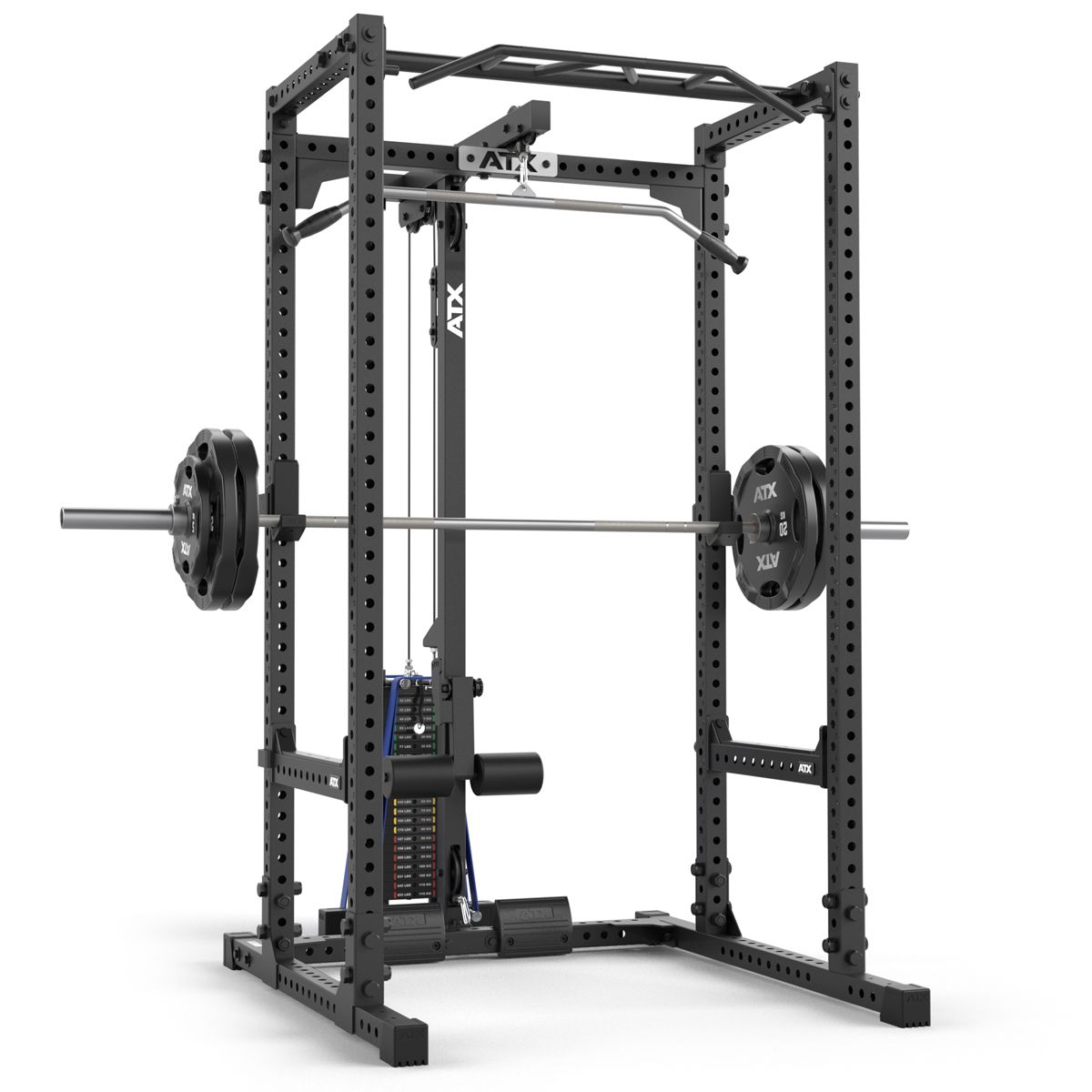 Detalj av lat pulldown vektstabel på Power Rack 640/660