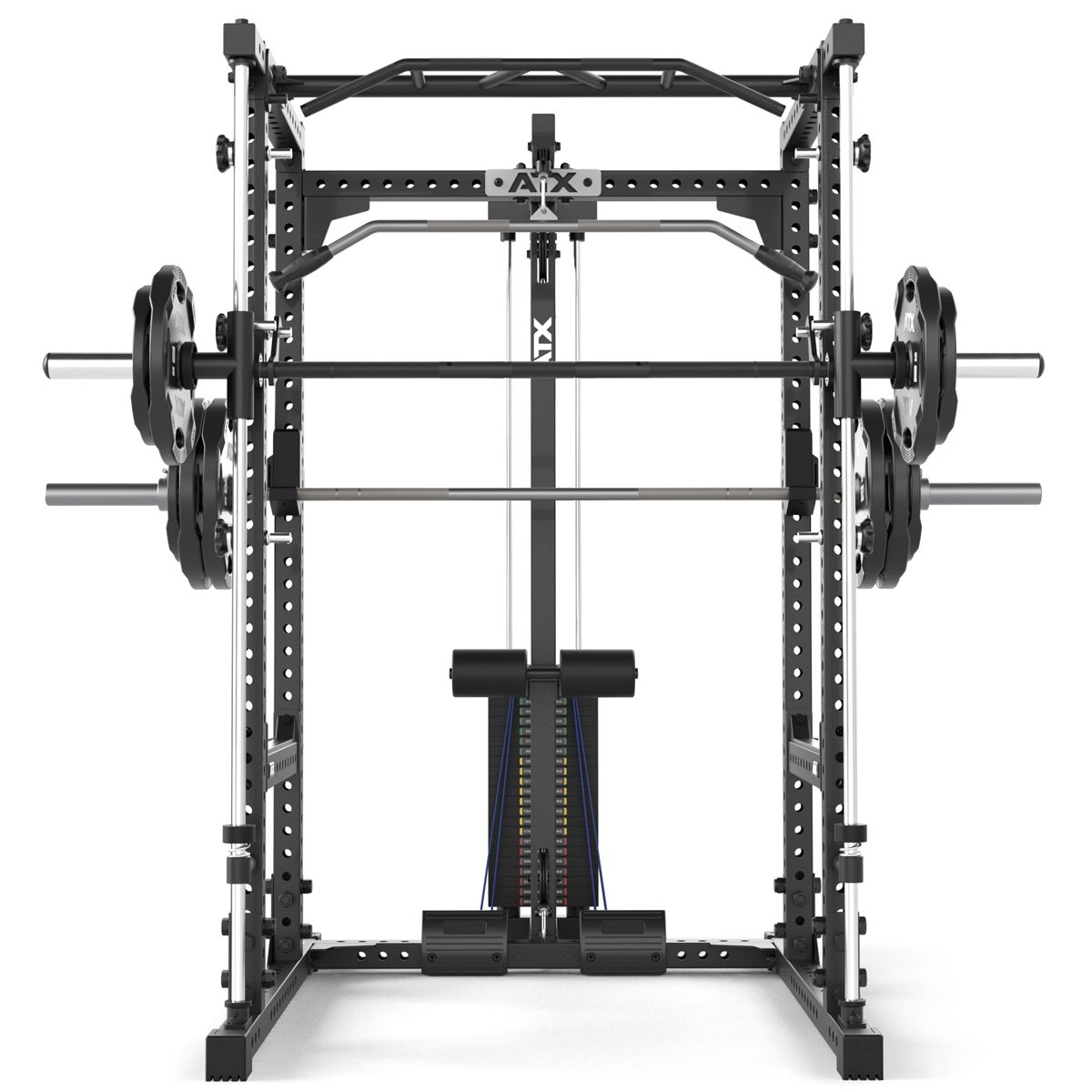Power Rack 640 komplettsett 195 cm med stablebare vekter vektstabler