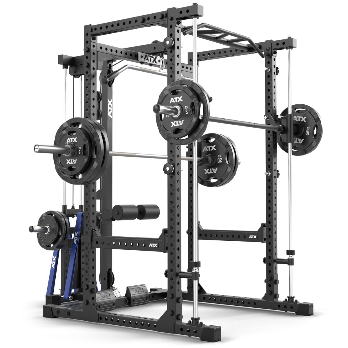 Detalj av Power Rack 640 komplettsett 195 cm med vektskiver