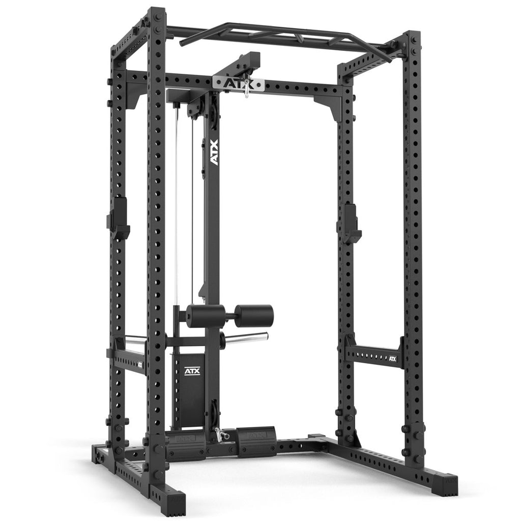 Power Rack 640 med Lat Pulldown vektskiver 195 cm høyde bakside