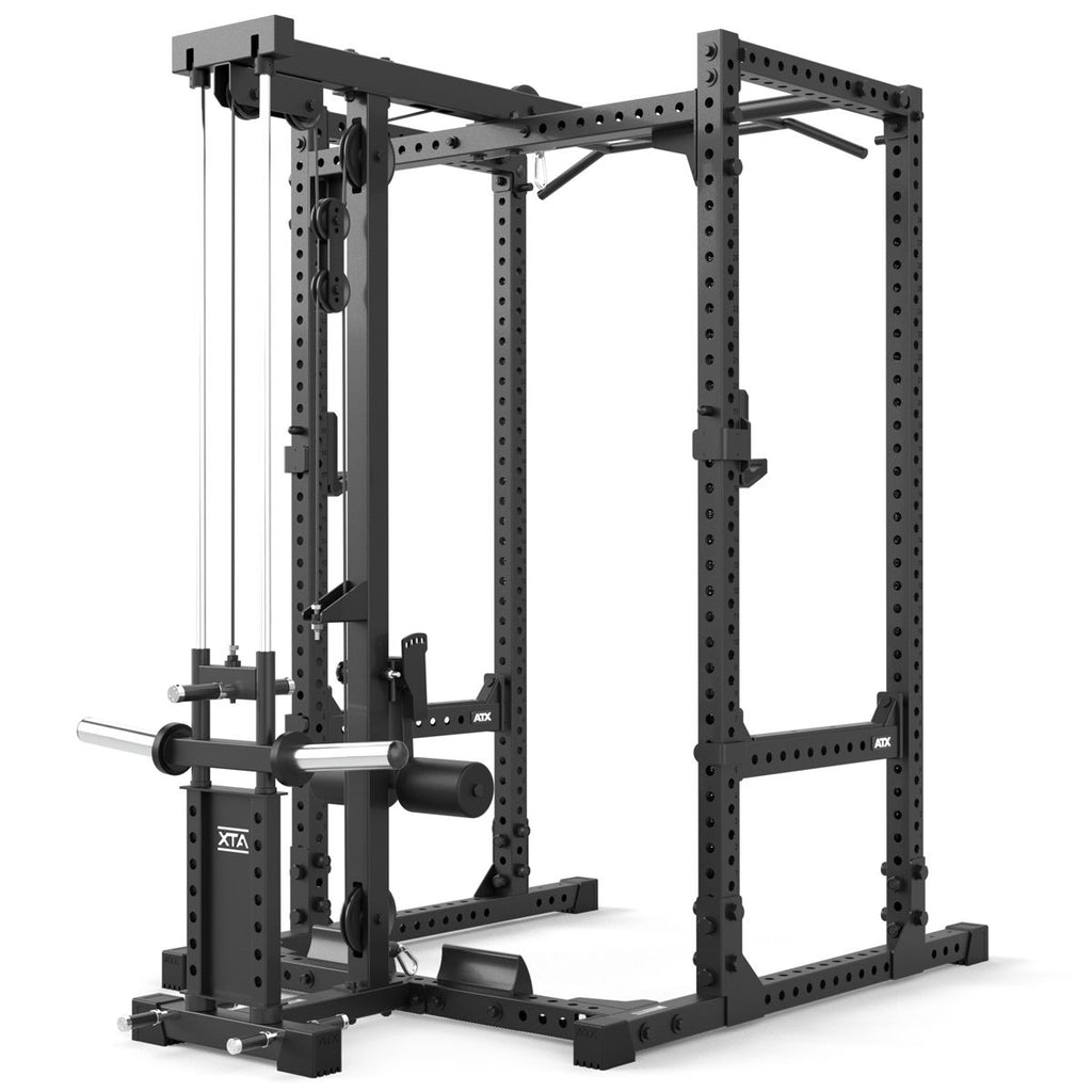 Power Rack 640 med Lat Pulldown vektskiver 195 cm høyde bredde og høyde visning