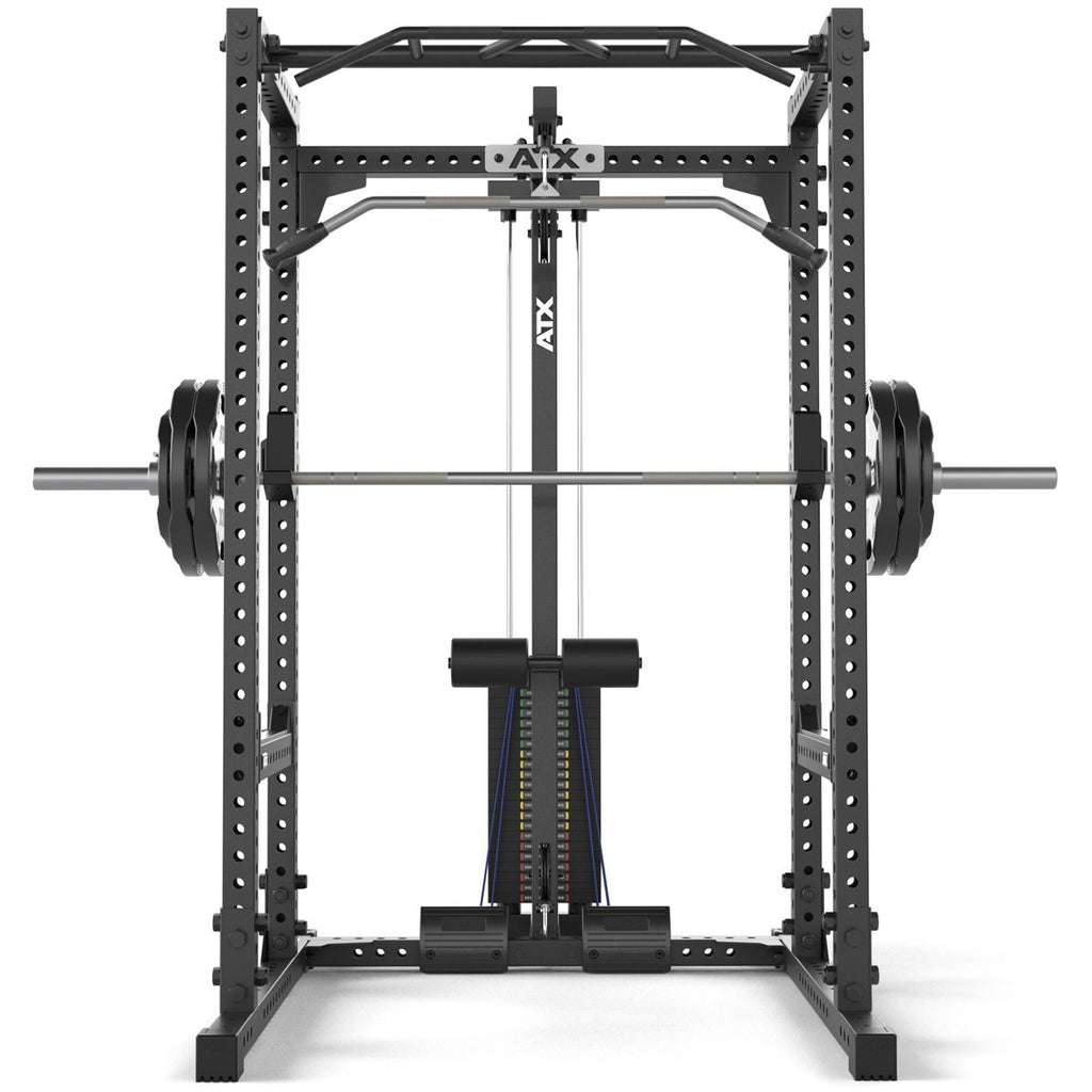 Nærbilde av pulverlakkert overflate på Power Rack 640