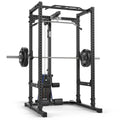 Power Rack 660 med lat pulldown og stikkvekter forfra