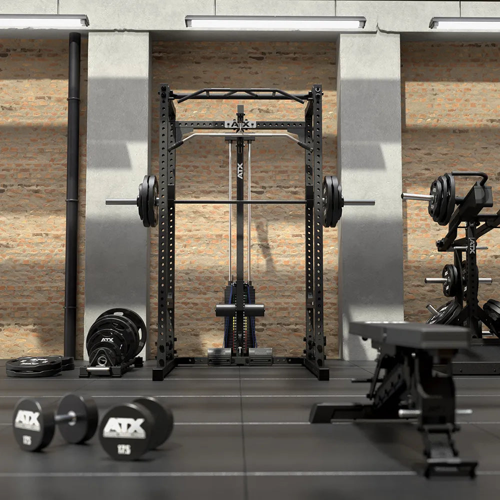 Power Rack 660 med lat pulldown 115 kg stikkvekter høyde 215 cm - ATX
